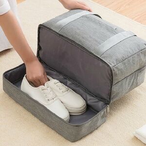 Gym Sports Duffle - Wet/Water Resistant + Shoe Compartments For Workout - Unisex